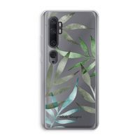 Tropical watercolor leaves: Xiaomi Mi Note 10 Transparant Hoesje