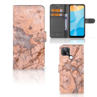 OPPO A15 | Bookcase | Marmer Oranje