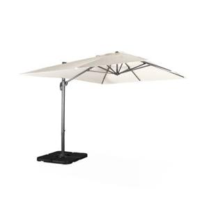 sweeek - Rechthoekige parasol 3x4m + verzwaarde tegels 50x50cm