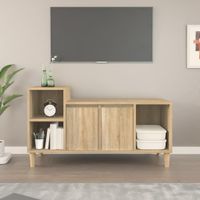 Tv-meubel 100x35x55 cm bewerkt hout sonoma eikenkleurig