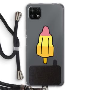 Raketijsje: Samsung Galaxy A22 5G Transparant Hoesje met koord