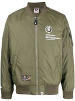 AAPE BY *A BATHING APE® veste bomber à logo imprimé - Vert - thumbnail