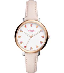 Horlogeband Fossil ES4351 Leder Roze 14mm