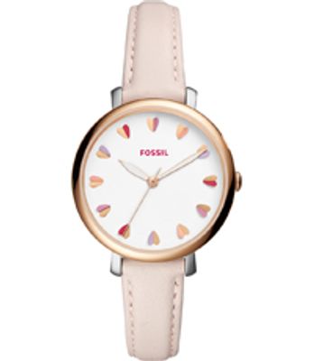 Horlogeband Fossil ES4351 Leder Roze 14mm