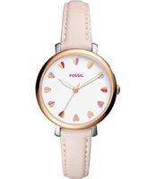 Horlogeband Fossil ES4351 Leder Roze 14mm