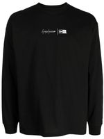 Yohji Yamamoto t-shirt en coton à logo imprimé - Noir