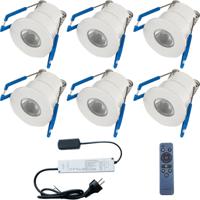 Velvalux Dimbare LED Veranda Spots Set - 6 Stuks - 3W - IP65