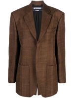 Jacquemus blazer La Veste D'Homme en jute mélangée - Marron