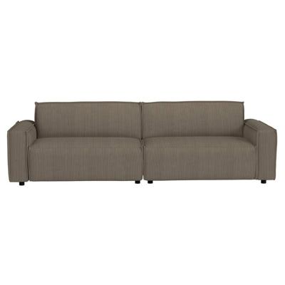 Leen Bakker - Bank Brooklyn 3-zits - Soop - Stof - Taupe - 101x270x76 Cm