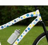Fiets sticker kleurrijke sterren