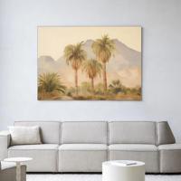 Urban Cotton Wandkleed 'Tunesia' 110 x 145cm in Frame - black