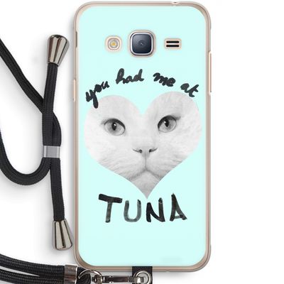 You had me at tuna: Samsung Galaxy J3 (2016) Transparant Hoesje met koord