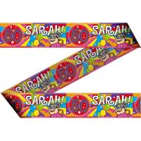 Folat Sarah 50 jaar - markeerlint - 15 meter - verjaardag versiering - slinger