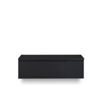 Frozen Badmeubelset 140 cm - Greeplijst in kleur - Wastafel Onderkast - met Bovenblad Zwart Mat