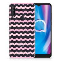 Alcatel 1S (2020) TPU bumper Waves Roze