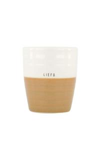 Zusss Koffiemok Liefs Wit Oker