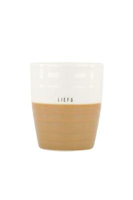 Zusss Koffiemok Liefs Wit Oker