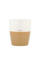 Zusss Koffiemok Liefs Wit Oker Zusss Koffiemok Liefs Wit Oker