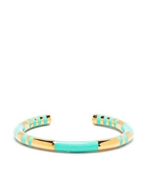Aurelie Bidermann bracelet Positano à détails émaillés - Bleu