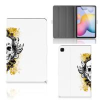 Tablettasje Samsung Galaxy Tab S6 Lite | S6 Lite (2022) Skull Goud