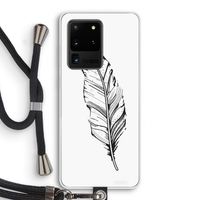 Pluim: Samsung Galaxy S20 Ultra Transparant Hoesje met koord