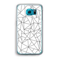 Geometrische lijnen zwart: Samsung Galaxy S6 Transparant Hoesje