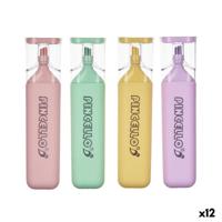 Fluorescerende Markeerstift Set Pincello Geel Multicolour Roze Paars Munt (12 Stuks)
