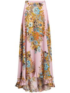 ETRO jupe longue en soie à fleurs - Rose