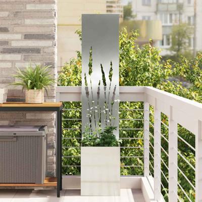 Tuinplant met Decoratief Paneel Zilver 32 x 140 cm