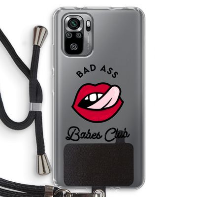 Badass Babes Club: Xiaomi Redmi Note 10S Transparant Hoesje met koord