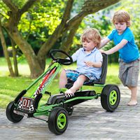 Kinder-Skelter voor Kinderen van 3-8 Jaar Oud Directionele Pedaalbeweging Vooruit en Achteruit 3-Punts Stuur Loopauto met Vier Rubberen Wielen