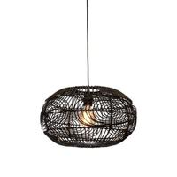 GOOD&MOJO Hanglamp Madeira - Rotan Zwart - Ø48cm