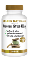 Golden Naturals Supplementen Magnesium Citraat 400mg 180Tabletten