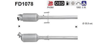 Partikelfilter, uitlaatinstallatie FD1078