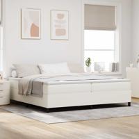 Platform bedframe Crème 200 x 200 cm Stof