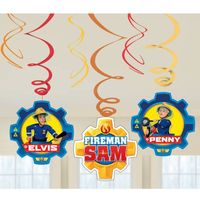 Brandweerman Sam Hangdecoratie Versiering Set 6 delig