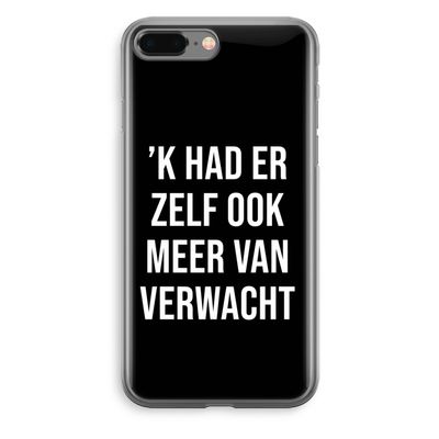 Meer verwacht - Zwart: iPhone 8 Plus Transparant Hoesje