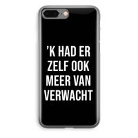 Meer verwacht - Zwart: iPhone 8 Plus Transparant Hoesje