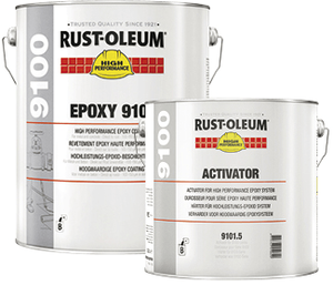 rust-oleum 9100 epoxy deklaag wintergrade ral 7035 lichtgrijs set 4.5 ltr