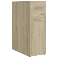 The Living Store Hoge Kast Opbergkast - 20 x 45.5 x 60 cm - Sonoma Eiken