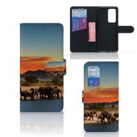 Huawei P40 Pro | Telefoonhoesje | Met pasjeshouder | Olifanten Huawei P40 Pro | Telefoonhoesje | Met pasjeshouder | Olifanten