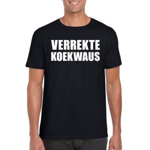 Verrekte Koekwaus heren T-shirt zwart