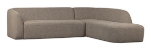 BePureHome Hoekbank 'Sloping' Rechts, kleur Lichtbruin Melange