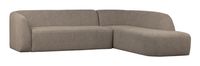 BePureHome Hoekbank 'Sloping' Rechts, kleur Lichtbruin Melange