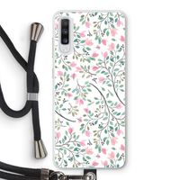 Sierlijke bloemen: Samsung Galaxy A70 Transparant Hoesje met koord Sierlijke bloemen: Samsung Galaxy A70 Transparant Hoesje met koord