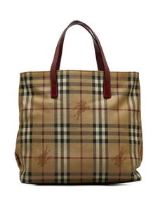 Burberry Pre-Owned sac cabas à carreaux Haymarket (2000-2017) - Marron