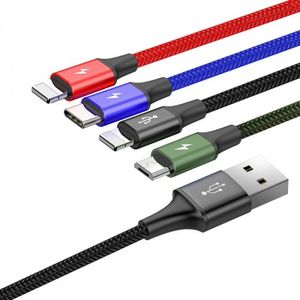 Baseus KB2L435A12BK mobiele telefoonkabel Zwart, Blauw, Groen, Rood 1,2 m USB A