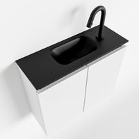 Toiletmeubel Mondiaz Ture | 60 cm | Meubelkleur Talc | Eden wastafel Urban Midden | 1 kraangat