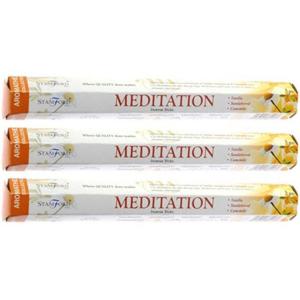 3x Stamford meditatie wierookstokjes vanille, sandelhout en kamille geur   -