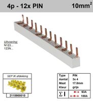 SEP Verdeelkam 4f pin 12 mod 18mm grijs P04012G00